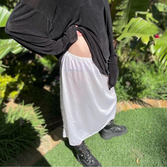 Skirts Elegant White Sheer Midi Slip Skirt Poshmark — free download